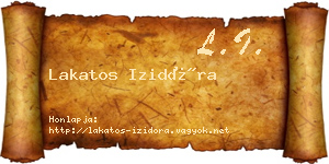 Lakatos Izidóra névjegykártya